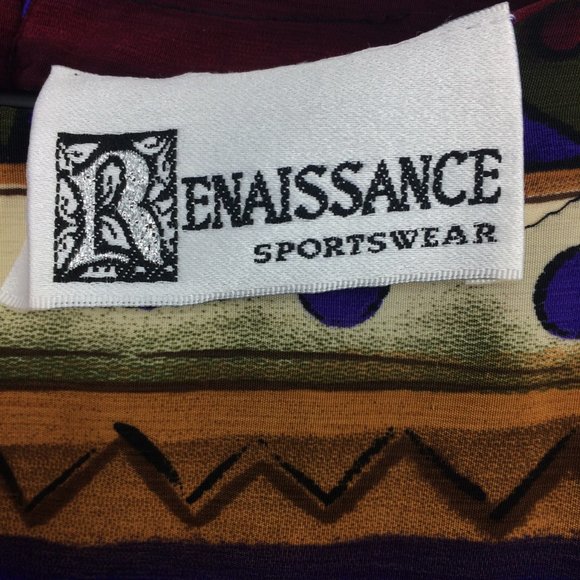 Vintage RENAISSANCE SPORTSWEAR Abstract Blouse - Picture 7 of 8